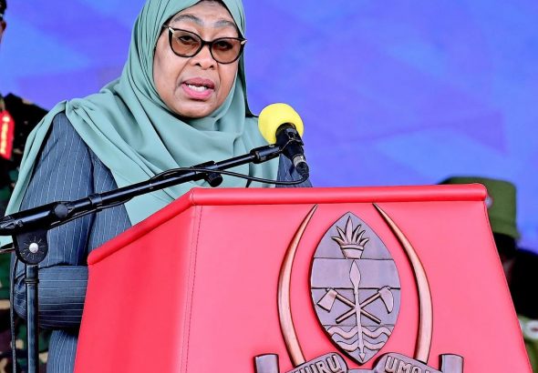 Rais wa Jamhuri ya Muungano wa Tanzania, Mhe. Dkt. Samia Suluhu Hassan kuzungumza na wananchi wa (1)